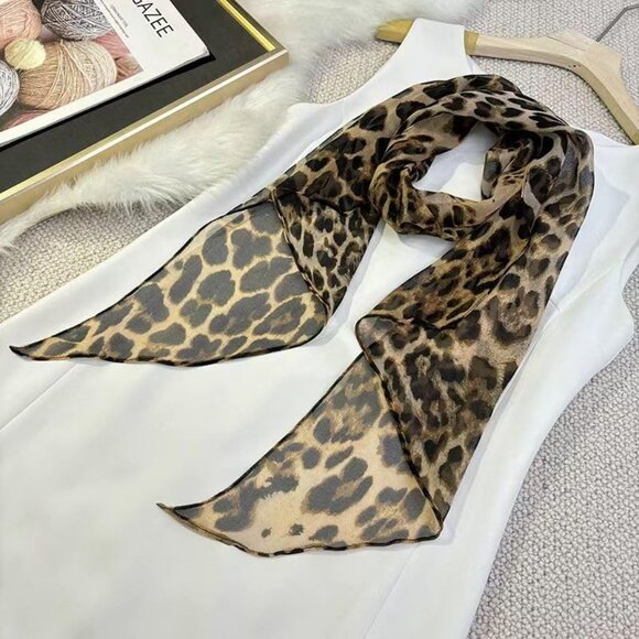 Mulberry Silk Long Scarf for Women Beach Head Wraps Necktie Accessory - Picture 7 of 7